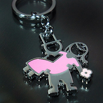 金屬鑰匙圈-新娘抱鑰匙圈(粉)